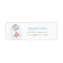 Search for teddy bear birthday return address labels Blue