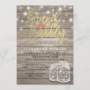 Search for rustic brunch and bubbly invitations Wood