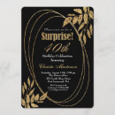 Search for black and gold 40th birthday invitations Geometric