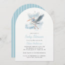 Search for stork baby boy shower invitations Watercolor