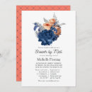 Search for peach and silver bridal shower invitations Floral