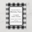 Search for buffalo plaid birthday invitations Masculine