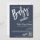 Search for navy blue baby shower invitations Qr code