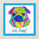 Search for pug birthday invitations Celebration