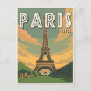 Search for vintage eiffel tower postcards Retro