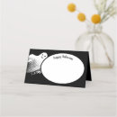 Search for halloween place cards Black and white