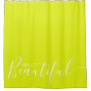 Search for hello beautiful shower curtains Typography