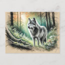 Search for lonely wolf postcards Forest
