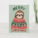 Search for funny sloth christmas cards Humour