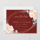 Search for burgundy and peach invitations Modern