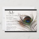 Search for peacock anniversary invitations Black