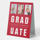 Search for graduation photo collage party signs Red