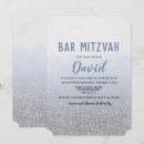 Search for blue bar bat mitzvah invitations Ombre