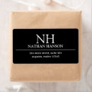 Search for monogram black return address labels Modern