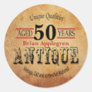 Search for 50th birthday designs stickers Vintage