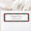 Search for tartan plaid return address labels Modern