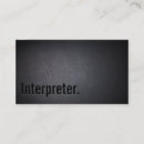 Search for interpretation business cards Interpreter