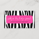 Search for pink zebra business cards Fashion