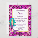 Search for mermaid 3rd birthday invitations Pink