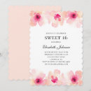 Search for blush sweet 16 invitations Pink