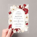 Search for ruby red wedding invitations Botanical