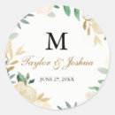 Search for gold wreath wedding stickers Botanical