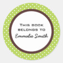 Search for brown polka dot stickers White