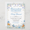 Search for blue butterfly quinceanera invitations Watercolor