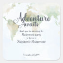 Search for watercolor world map stickers Adventure awaits