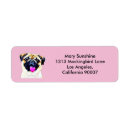 Search for canine return address labels Pug