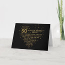 Search for black and gold anniversary cards 50th