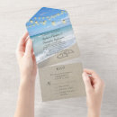 Search for hearts in the sand wedding invitations Island