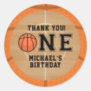 Search for round basketball stickers Orange and black