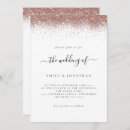 Search for rose gold glitter wedding invitations Trendy