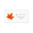 Search for red maple leaf return address labels Orange