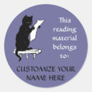 Search for cat reading bookplates Library