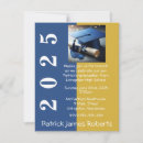 Search for metallic graduation invitations Blue