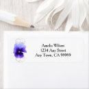 Search for pansies return address labels Pansy