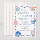 Search for coastal birthday invitations Seashells