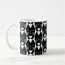 Search for crazy cat dad mugs Black and white