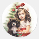 Search for vintage christmas girl stickers Cute