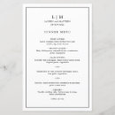 Search for black and white wedding menus Modern