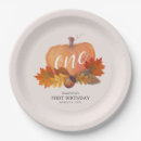 Search for pink pumpkin plates First birthday