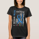 Search for autism sister tshirts Flag