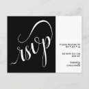 Search for dramatic rsvp cards Black and white