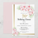 Search for 70th dinner birthday invitations Elegant
