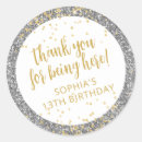 Search for silver and gold glitter stickers Sweet 16