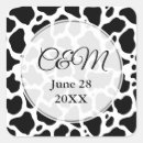Search for cow monogram stickers Black and white