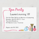Search for kids spa party invitations Pink