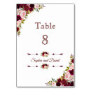 Search for fall marsala floral wedding table cards Burgundy